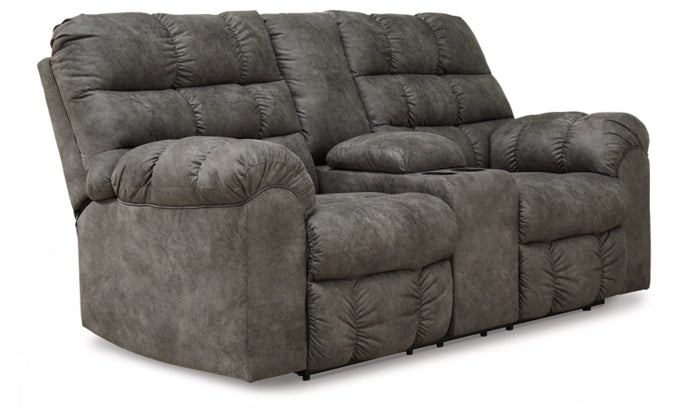 Derwin Reclining Loveseat with Console (CLR)