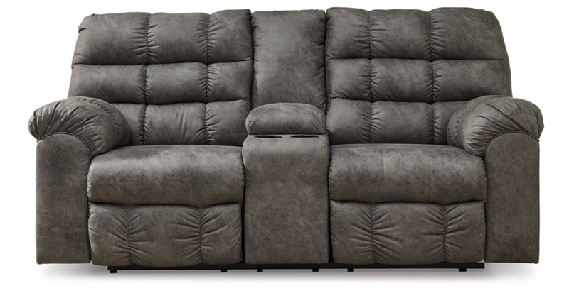 Derwin Reclining Loveseat with Console (CLR)