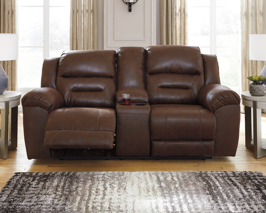 Stoneland Reclining Loveseat with Console (D.O.D)