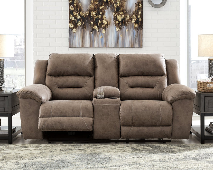 Stoneland Reclining Loveseat with Console (D.O.D)