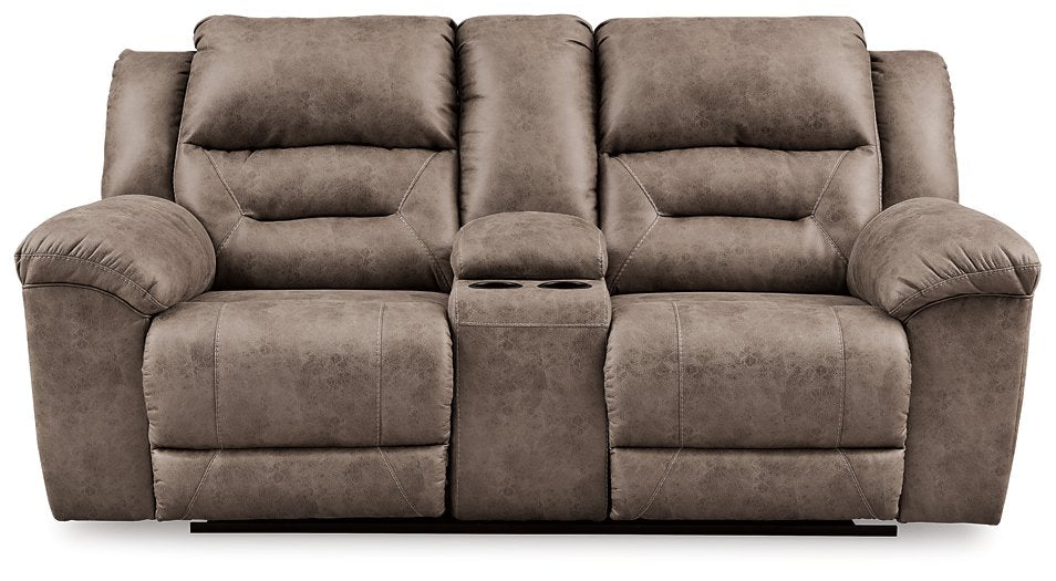 Stoneland Reclining Loveseat with Console (D.O.D)