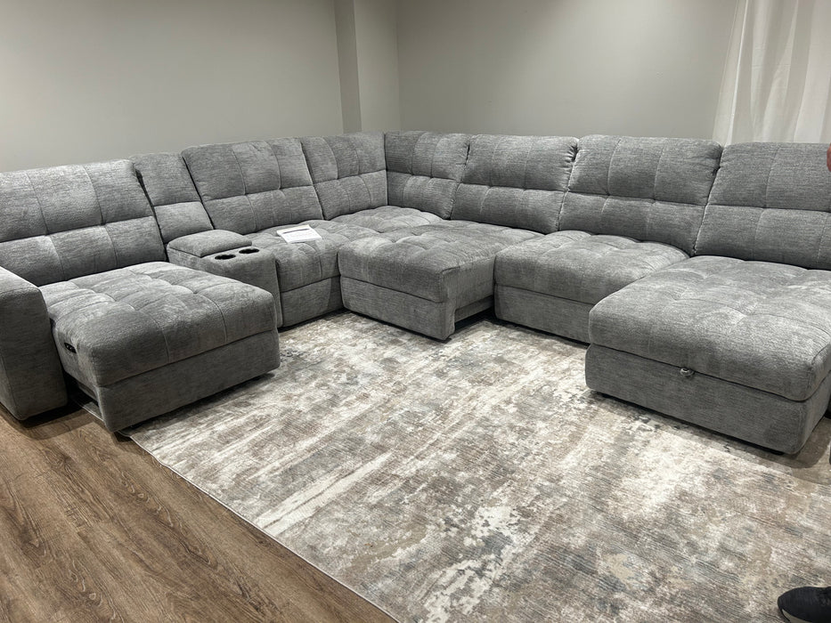 Slider 7pc Power Sliding Chaise Sectional